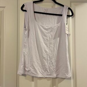 Old Navy White Fitted Sleeveless Tank Top
